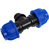 Компрессионный тройник переходной Millennium ПНД 20- 1/2" с наружной резьбой PFTM2012