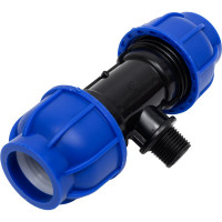 Компрессионный тройник переходной Millennium ПНД 32- 1/2" с наружной резьбой PFTM3212