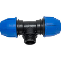 Компрессионный переходной тройник Millennium ПНД 50-11/2" с наружной резьбой PFTM5040