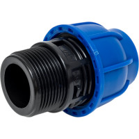 Муфта компрессионная для ПНД труб Millennium 32-1 1/4 с наружной резьбой PFMM3232