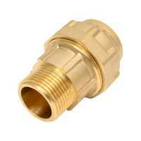 Муфта прямая латунная для ПНД труб Millennium 25-3/4" с наружной резьбой PFBM2534 (715 3/4")