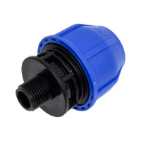 Муфта компрессионная для ПНД труб Millennium 32-1/2 с наружной резьбой PFMM3212