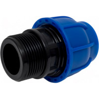 Муфта компрессионная для ПНД труб Millennium 32-3/4 с наружной резьбой PFMM3234