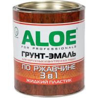 Грунт-эмаль 3в1 ALOE чёрный 0,8кг жидкий пластик 9692