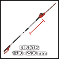 Кусторез электрический Einhell с телескопич штангой GC-HH 5056, 500 Вт, рез 47 см, 20 мм, штанга 1700-2500 мм 3403870