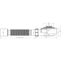 Сифон для поддона АНИ Пласт 55 мм, 1 1/2x50, гофра, 40х50, клик-клак E455CLS 025-1152