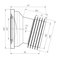 Фановая труба для унитаза АНИ Пласт 110 мм, 22.5 гр, для чугунных труб W2228 025-0394