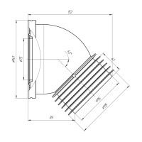 Фановая труба для унитаза АНИ Пласт 110 мм, 45 гр, для чугунных труб W4228 025-0586