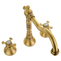 Смеситель для раковины Migliore PRESTIGE излив "змейка", на 3 отв., донный клапан "click-clack", бронза 31618