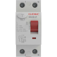 Устройство защитного отключения DKC узо вдт yon max mdl100, 2p, 30ma, 25a, тип ас MDL100-2P2-25-AC