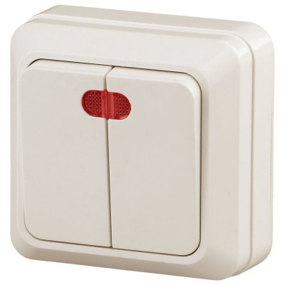 Двойной выключатель Intro Quadro 210502 Б0027644