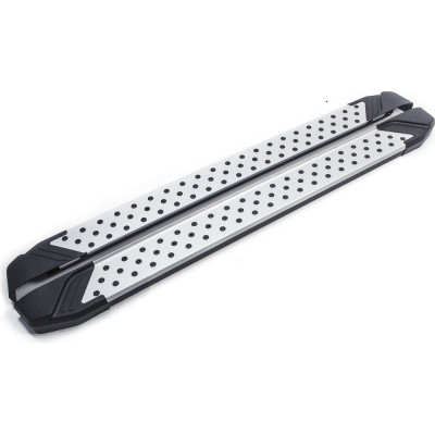 Пороги "Bmw-Style круг" Rival для Nissan Qashqai I 2006-2014/X-Trail T31 2007-2015, 173 см, 2 шт., алюминий, D173AL.4104.5