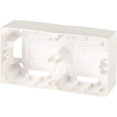 Коробка накладного монтажа ЭРА 12610215 2 поста, Эра 12, перламутр Б0043179