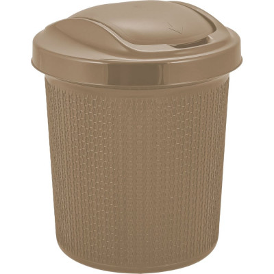 Контейнер для мусора Spin&Clean Ajur 12 л, кофейный SV4065КФ 249496
