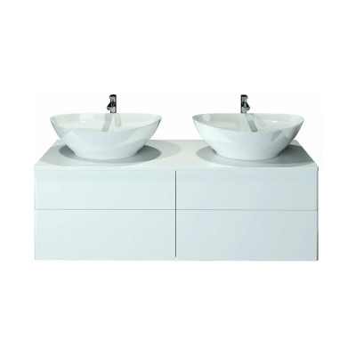 Подвесная тумба ORANGE Otto c двумя раковинами Ot-130TuMDF+G56