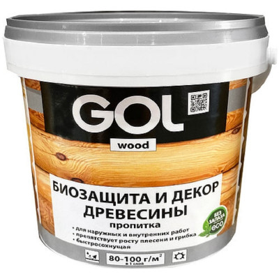 Защитно-декоративная пропитка Palizh GOL wood AQUA 2,5 кг дуб Wd.232.09-2,5 11606123