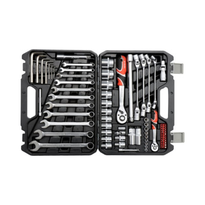 Набор инструментов YATO 1/4'' и 1/2'', 77пр YT-38781