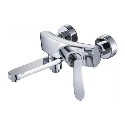 Смеситель для ванны MYNAH с коротким изливом 140 мм, аэратор, шланг 1.5 м, латунь. M3048