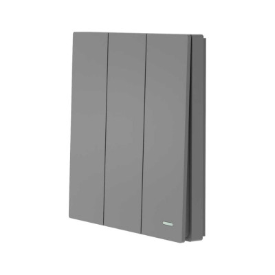 Беспроводной 3-клавишный выключатель GRITT Evolution графит, IP67, без реле 14012