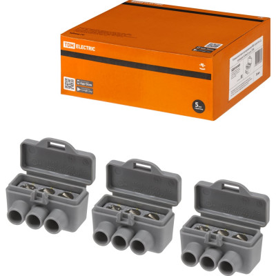 Винтовая изолированная клемма для Al и Cu проводов TDM ELECTRIC КВИ-3 SQ0510-0603