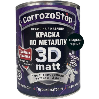 Быстросохнущая грунт-эмаль по металлу, ржавчине Finlux F-115 CorrozoStop 4603783210589