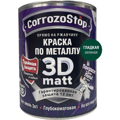 Быстросохнущая грунт-эмаль по металлу, ржавчине Finlux F-115 CorrozoStop 4603783210824