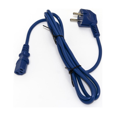 Кабель питания компьютера Hyperline PWC-IEC13-SHM-5.0-BL (Schuko+C13) (3x1.0), 10A, угловая вилка, 5м, цвет синий (ПВС-АП-3*1,0-250-S22C13-10-5,0 ГОСТ 28244-96) 281891