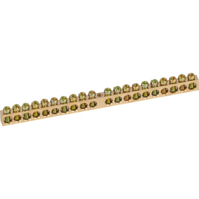 Шина ЭРА NO12219 PEN земля-ноль 6x9мм 20/1 латунная с креплениями по центру Б0047234