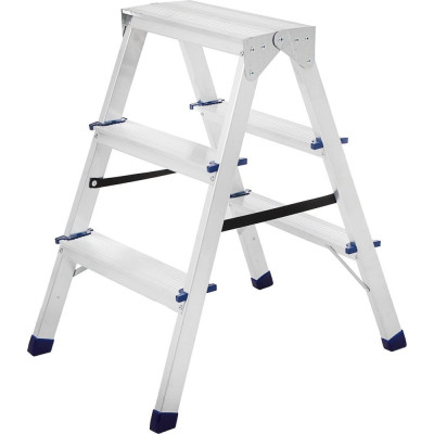 Стремянка ТУНДРА алюминиевая, двухсторонняя, 3 ступени, 650 мм 4590973
