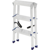 Стремянка ТУНДРА алюминиевая, двухсторонняя, 3 ступени, 650 мм 4590973