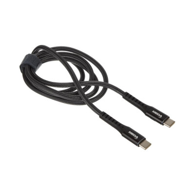 Кабель BigTech 60W, 3A, 1м, Type-C to Type-C, нейл, черный BT-JCBL-010/U210CC 1639343
