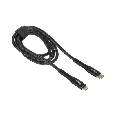 Кабель BigTech МОЩНОСТЬ, 1м, Type-C to Lightning, нейл, черный BT-JCBL-009/U210PD 1639342