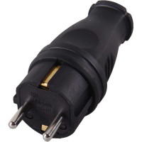 Вилка прямая Вихрь с/з, каучук IP44 16А 250В 73/12/1/5