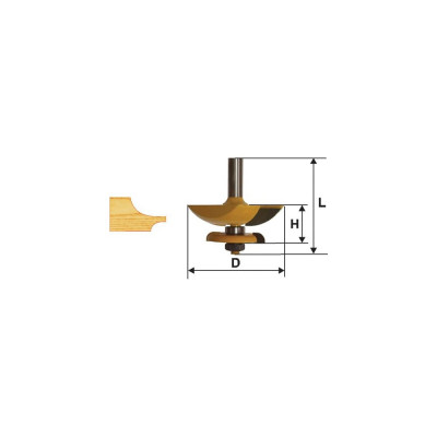 Фреза фигирейная горизонтальная двухсторонняя (79.4х25.4 мм; хвостовик 12 мм) по дереву Энкор 9330