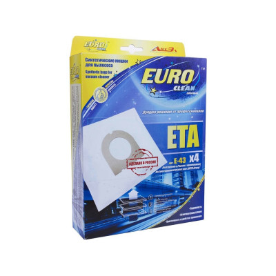Мешок-пылесборник синтетический для пылесосов ETA (4 шт.) EURO CLEAN E-43/4