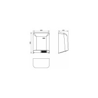 Сушилка для рук Nofer BIG FLOW 2050 W матовая 01451.S