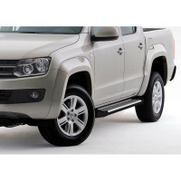 Пороги на автомобиль Rival Bmw-Style круг для Volkswagen Amarok 2010-2016 г.в., 193 см, 2 шт., алюминий D193AL.5803.1