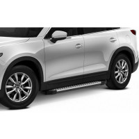 Пороги на автомобиль Rival Bmw-Style круг для Mazda CX-9 II 2016-н.в., 193 см, 2 шт., алюминий D193AL.3803.2