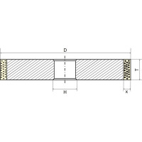 Круг алмазный шлифовальный 1А1 (150x6х5x32 100/80 АС6 В2-01КристАл Лтд 31715
