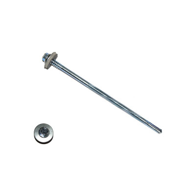 Саморез для сэндвич-панелей КРЕП-КОМП удлинённое сверло 15 мм, 6,3/5,5х185 Kn 50 шт. ссп185мф