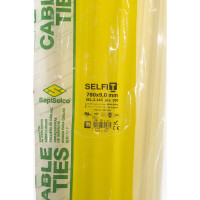 Стяжки натурального цвета SapiSelco 9х780 мм, полиамид 6.6, уп. 100 шт. SEL.2.143R