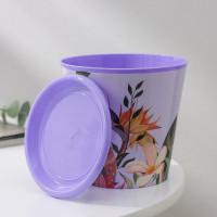 Горшок для цветов Доляна Тропический лес 0.8 л, лиловый 7306159