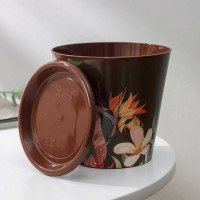 Горшок для цветов Доляна Тропический лес 0.8 л, коричневый 7306158