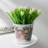 Горшок для цветов Доляна Фрезия 0.8 л, белый 7306177