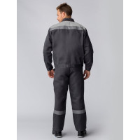 Костюм с полукомбинезоном Лигор-2 СОП Факел (ткань смесовая, 210) т.серый/св.серый, 48-50; 182-188 87474539.001