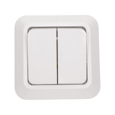 Выключатель Bylectrica 2-клавишная, скрытая установка 4А, серия Прочие изделия, белый, С54-001