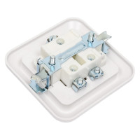 Выключатель Bylectrica 2-клавишная, скрытая установка 4А, серия Прочие изделия, белый, С54-001