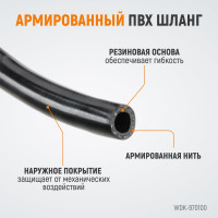 Шланг пневматический 100 м WIEDERKRAFT WDK-970100