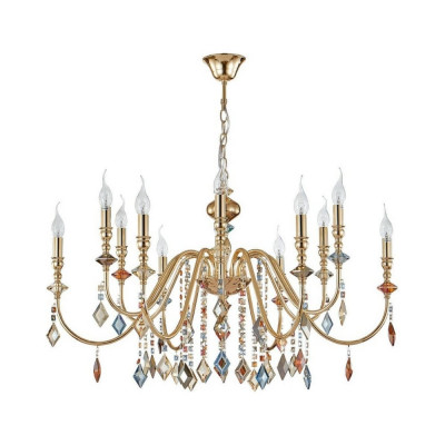 Подвесная люстра Crystal Lux MERCEDES SP6+6 GOLD/COLOR