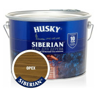 Гель-антисептик для дерева HUSKY SIBERIAN полуматовый орех 9 л 25303
